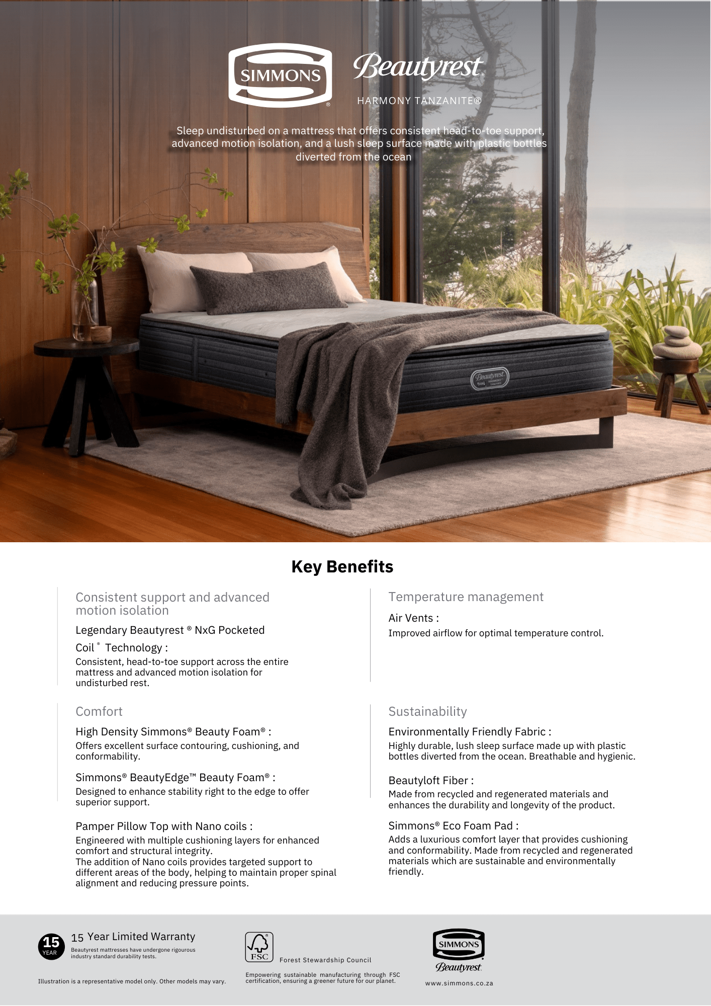 Simmons Beautyrest Harmony Tanzanite