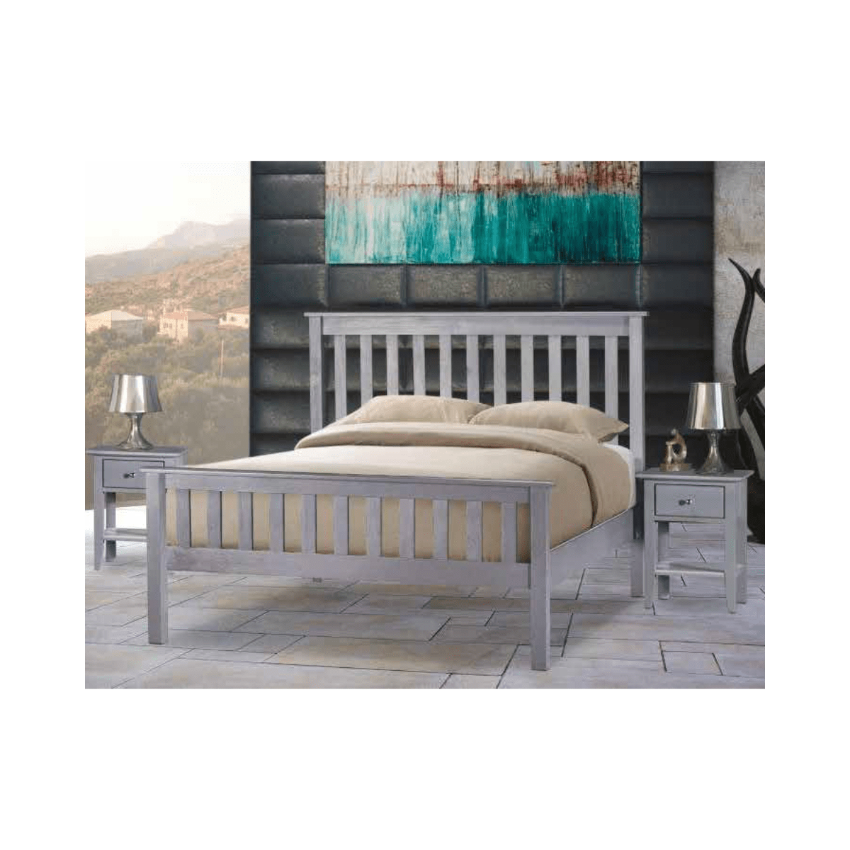 BNB Charlene High Foot Bed Frame graphite