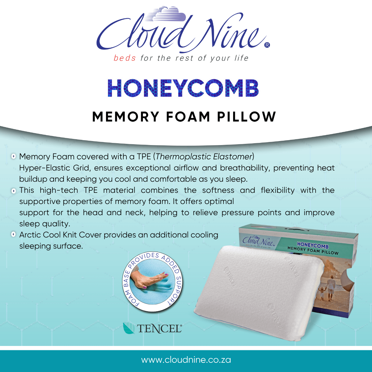 Cloud Nine Honeycomb Memory Foam Pillow Facts and Benifits