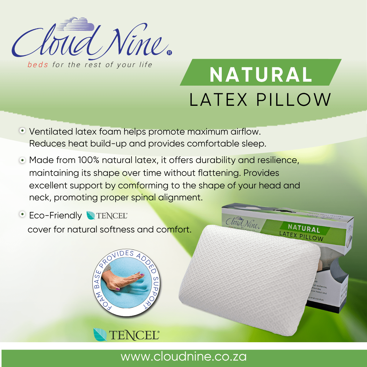 Cloud Nine Natural Latex Pillow