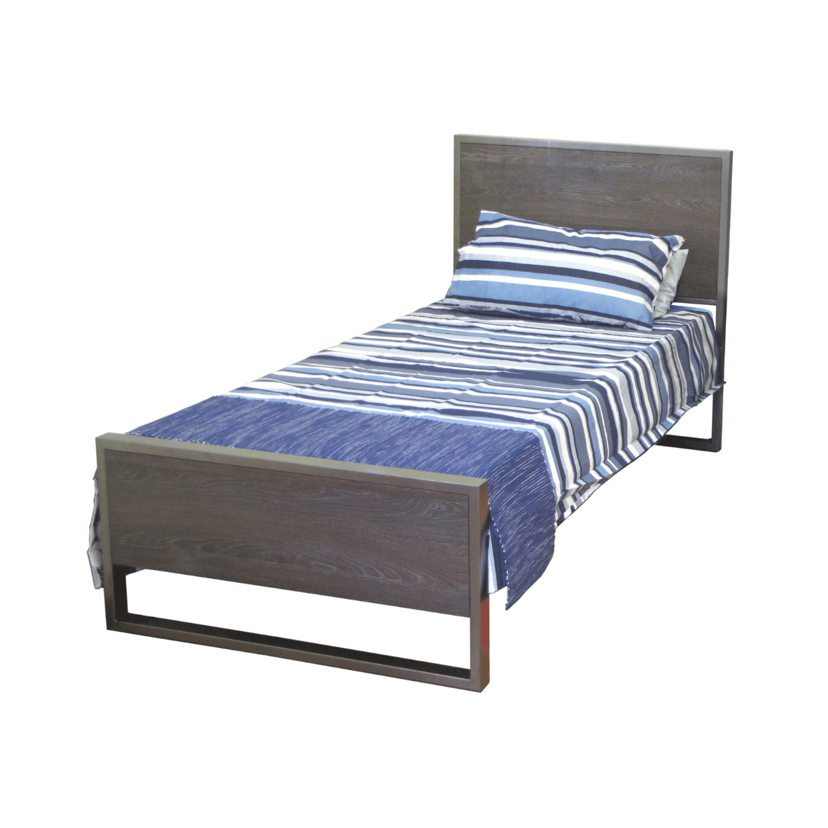Modern Wood and Metal Bed Frame - Eden