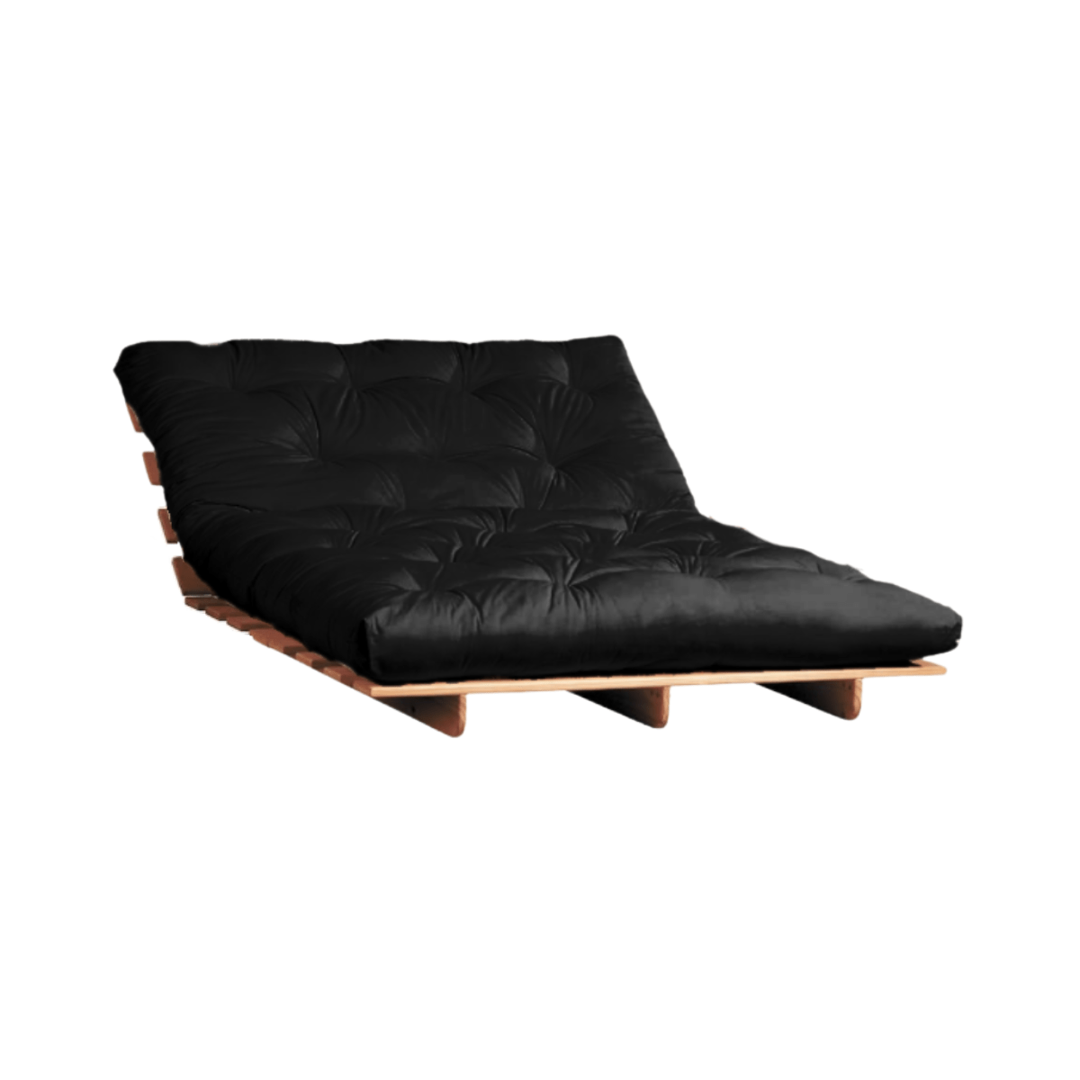 black futon frame and mattress