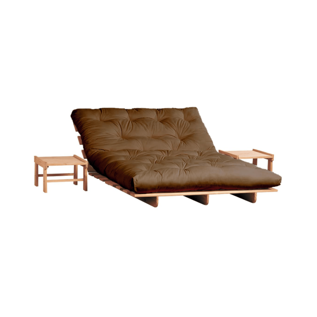 Khaki Futon Set with pedestals