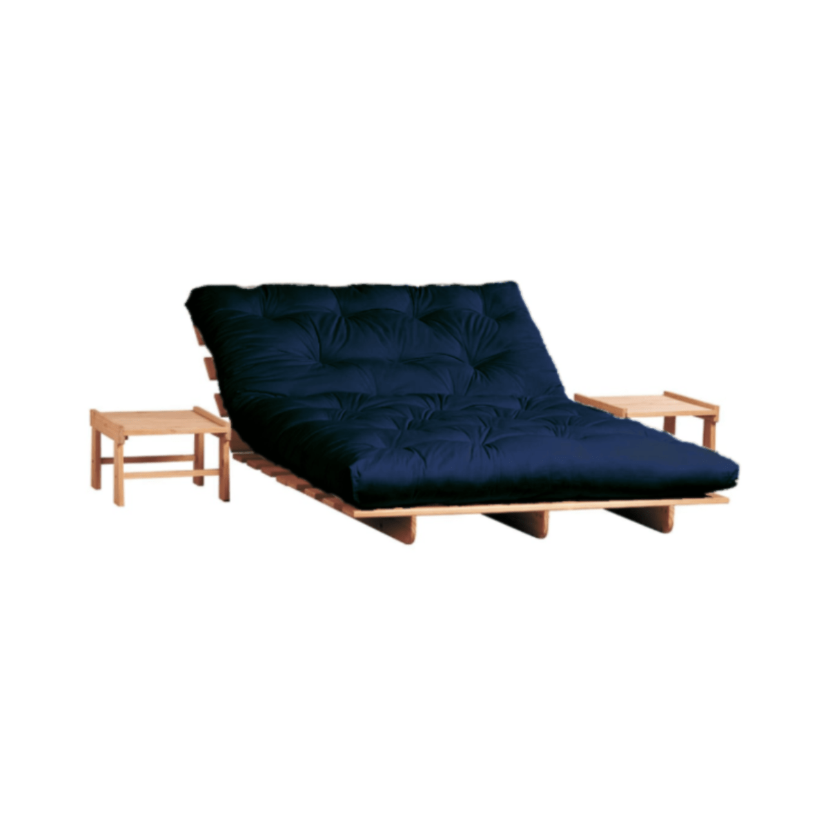 Navy Futon Set with pedestals, Navy Blue Futon Set with pedestals