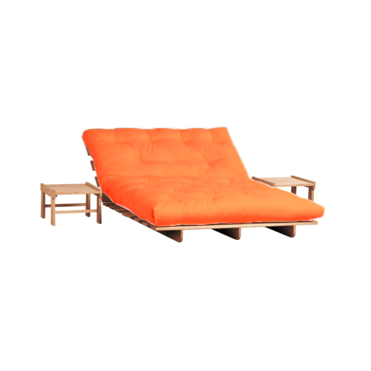 Orange Futon Set with pedestals