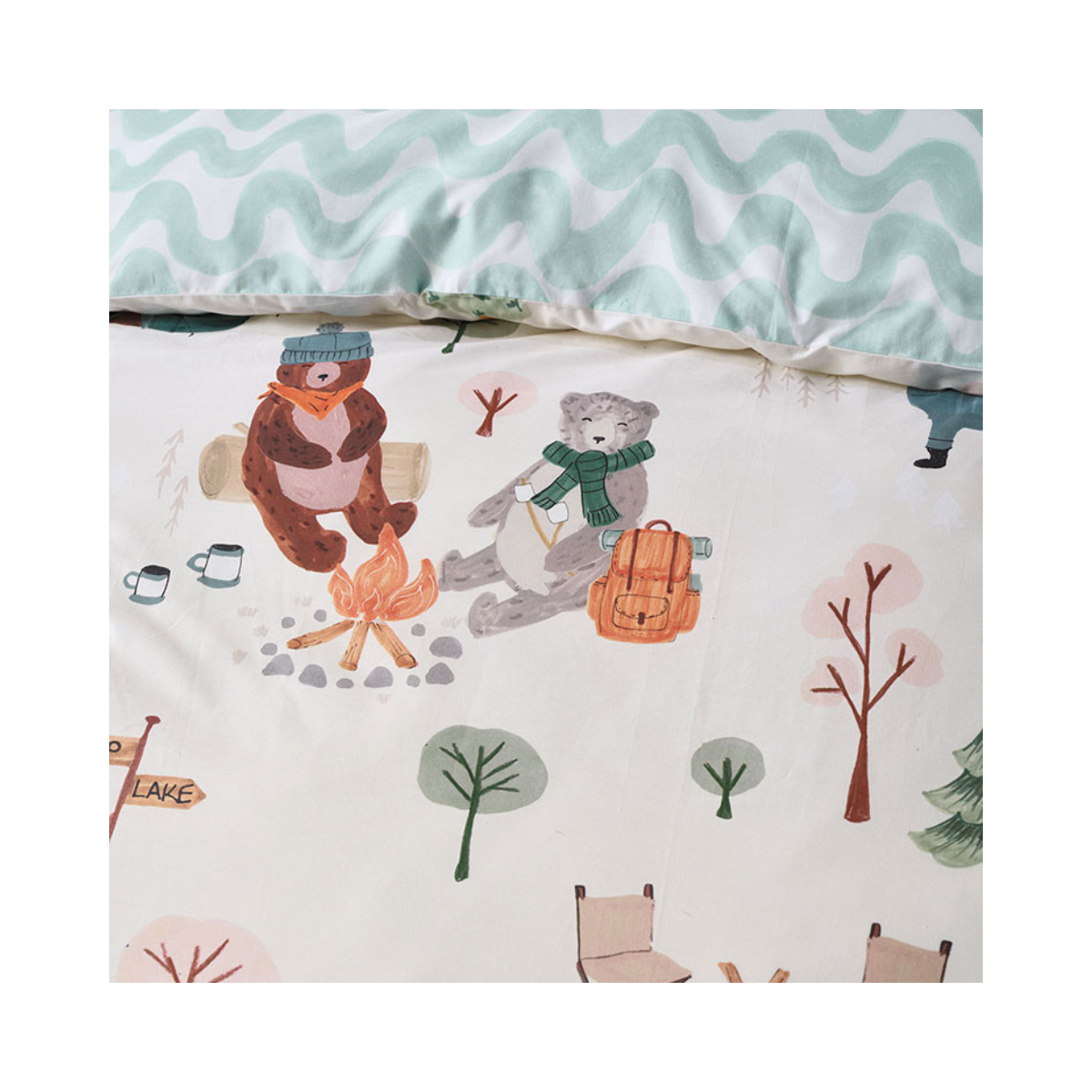 Linenhouse Camping Bears Duvet Cover Set - Image 4