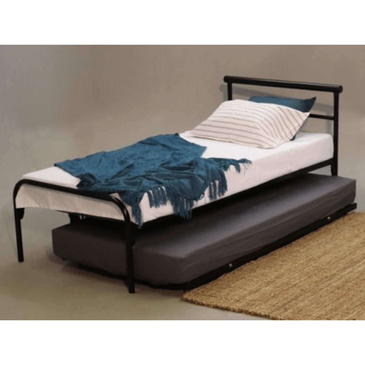 My Space Trundle Single Bed Set with Under Bed