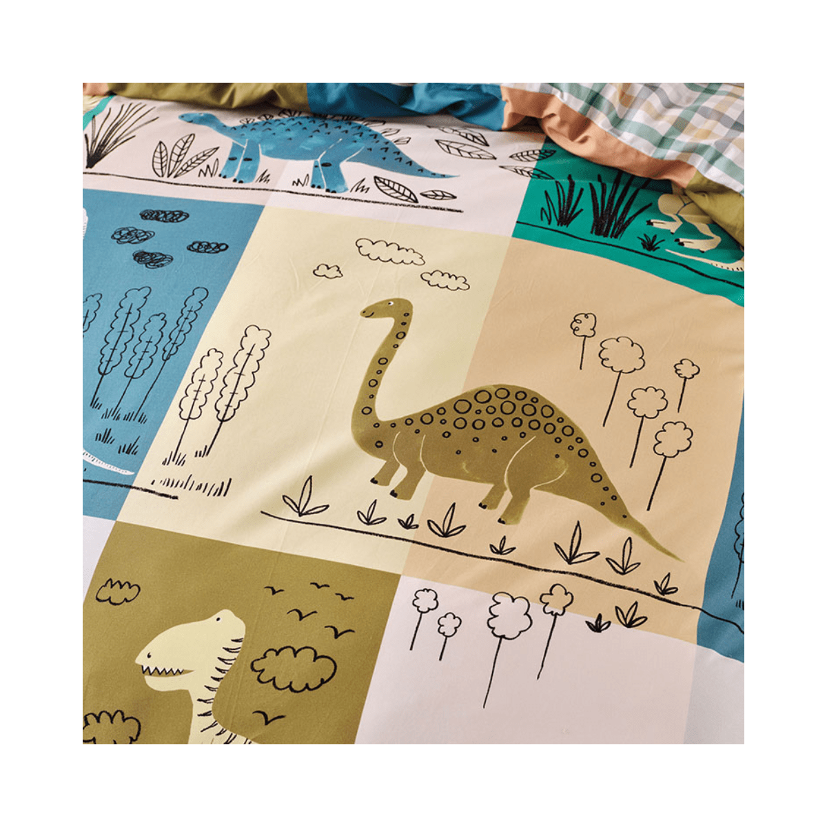 Linenhouse Prehistoric Patchwork Duvet Cover Set - Image 4