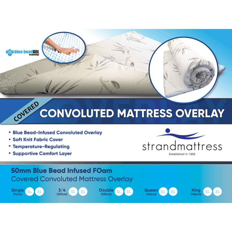 Strandmattress Covered Blue Topper