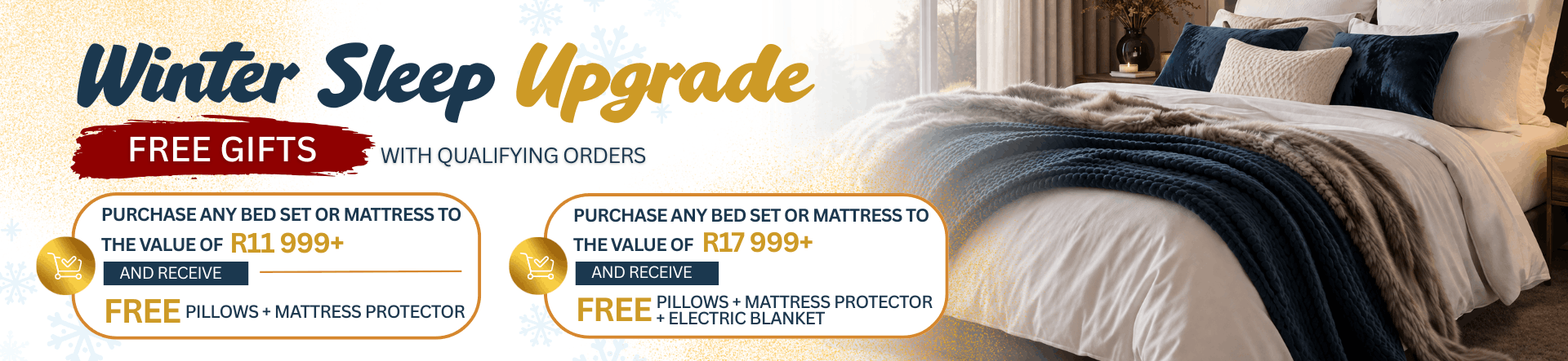 Winter Bed Specials - Free Accessories